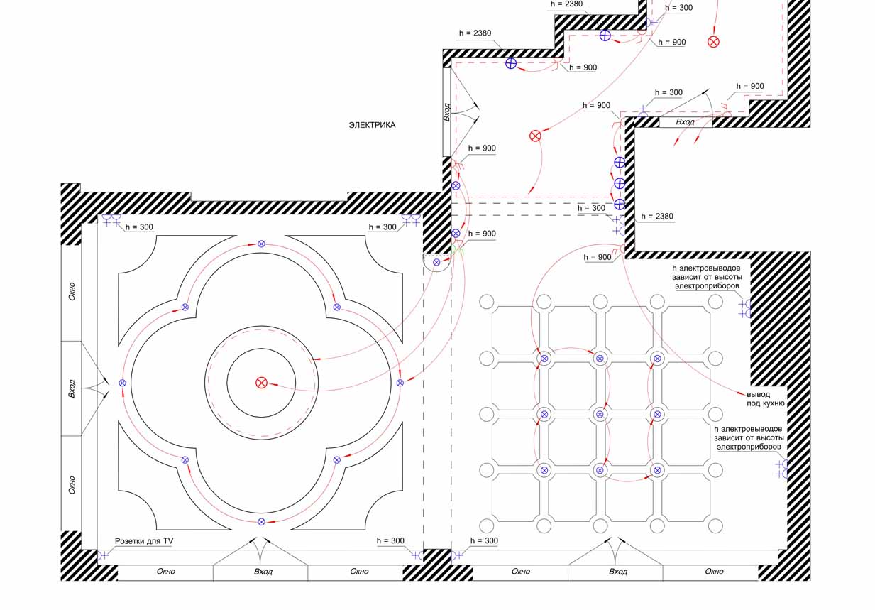План потолка - разработка проекта освещения